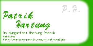 patrik hartung business card
